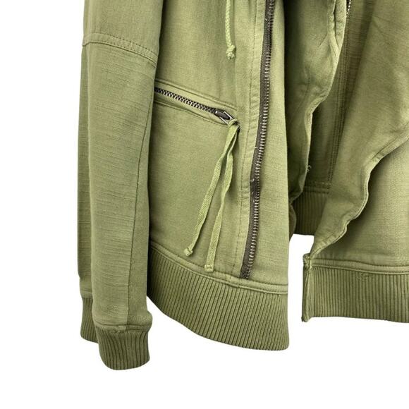 NWT Free People Carmen Moto Jacket Olive Large - Picture 5 of 12